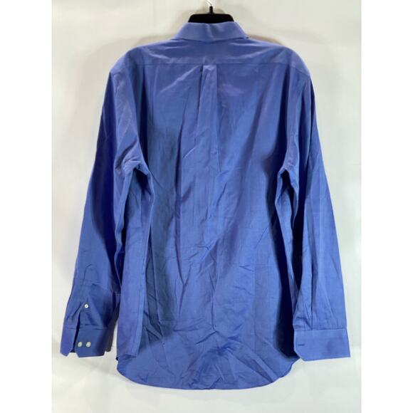 BANANA REPUBLIC Men's Blue Non-Iron Classic-Fit Button-Up Long Sleeve Shirt SZ L - Picture 2 of 12